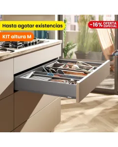 Kit Caj&oacute;n MERIVOBOX, altura M, longitud 500 mm, color gris ori&oacute;n
