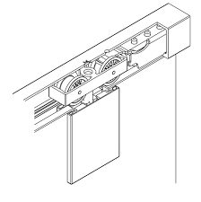 Tapas de cobertura para sistema Hawa Junior 80/GP, 4 piezas, acabado cromo mate