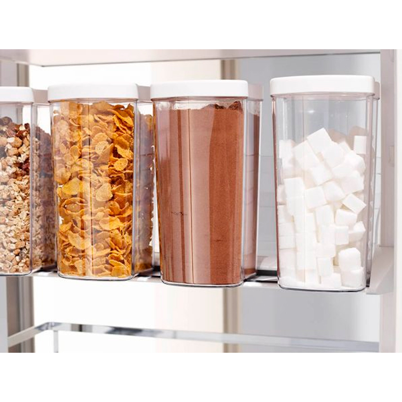 Kit 06 - Extraíble para cocina DISPENSA con 4 entrepaños CLASSIC, botes contenedores para mueble de 300 mm de ancho