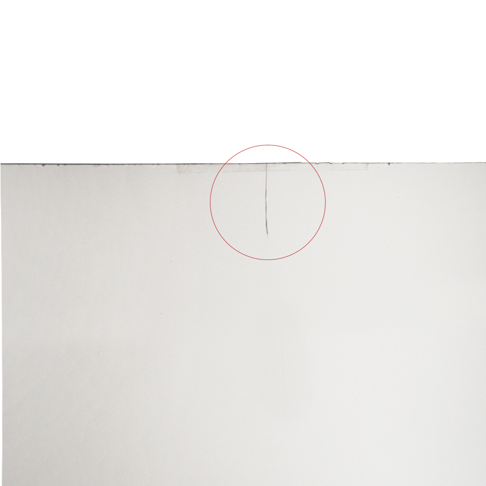 Hoja de HPL MISSION WHITE/BIANCO MALE acab mate p/trascara formato 1.22 x 2.375 m.(MEDIDA ESPECIAL)