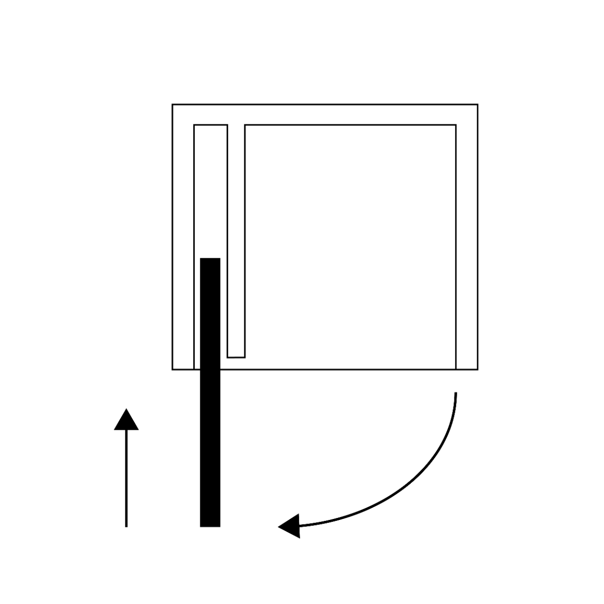 Sistema corredizo CONCEPTA para puertas de madera abatibles e insertables