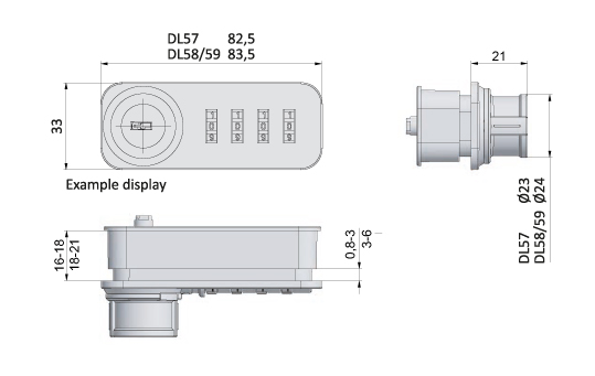 Cerradura DIAL LOCK 58 modo público para lockers