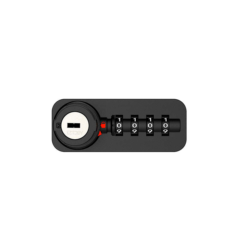 Cerradura DIAL LOCK 58 modo PÚBLICO, horizontal, derecha para madera y metal, S/TAPA acabado NEGRO