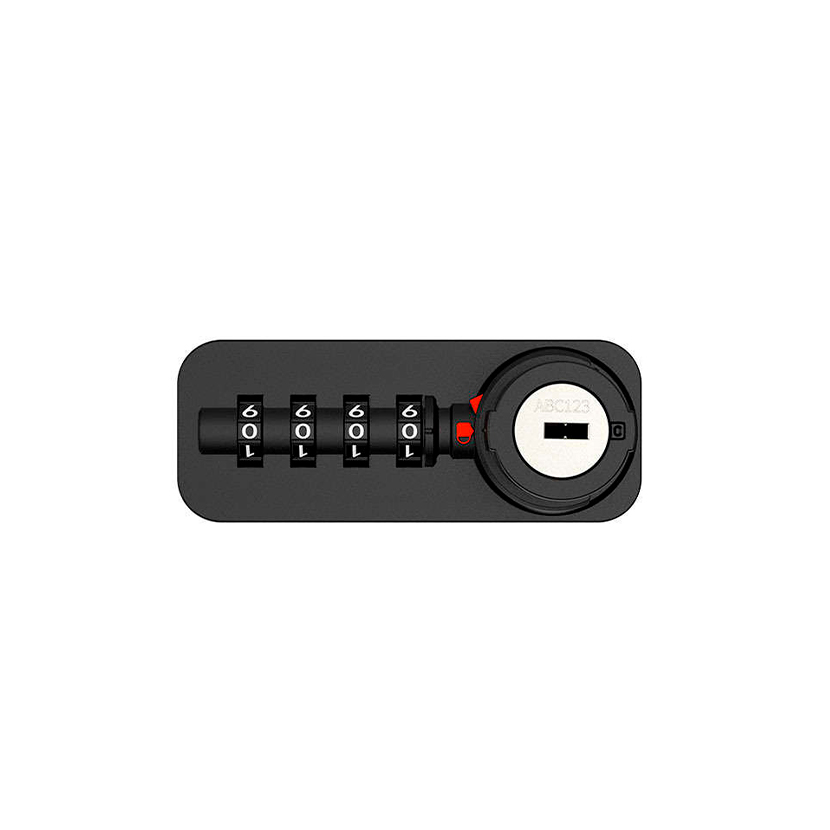 Cerradura DIAL LOCK 58 modo PÚBLICO, horizontal, Izquierdo para madera y metal, S/TAPA acabado NEGRO