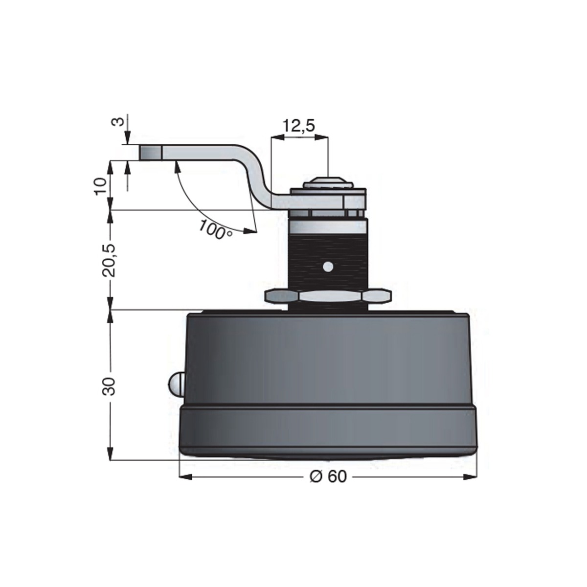 Cerradura DIAL LOCK 60, modo PRIVADO para locker de apertura derecha/izquierda, acabado negro