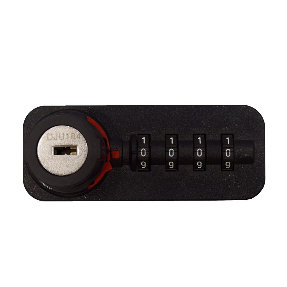 Cerradura DIAL LOCK 58 modo PÚBLICO, horizontal, derecha para madera y metal, S/TAPA acabado NEGRO