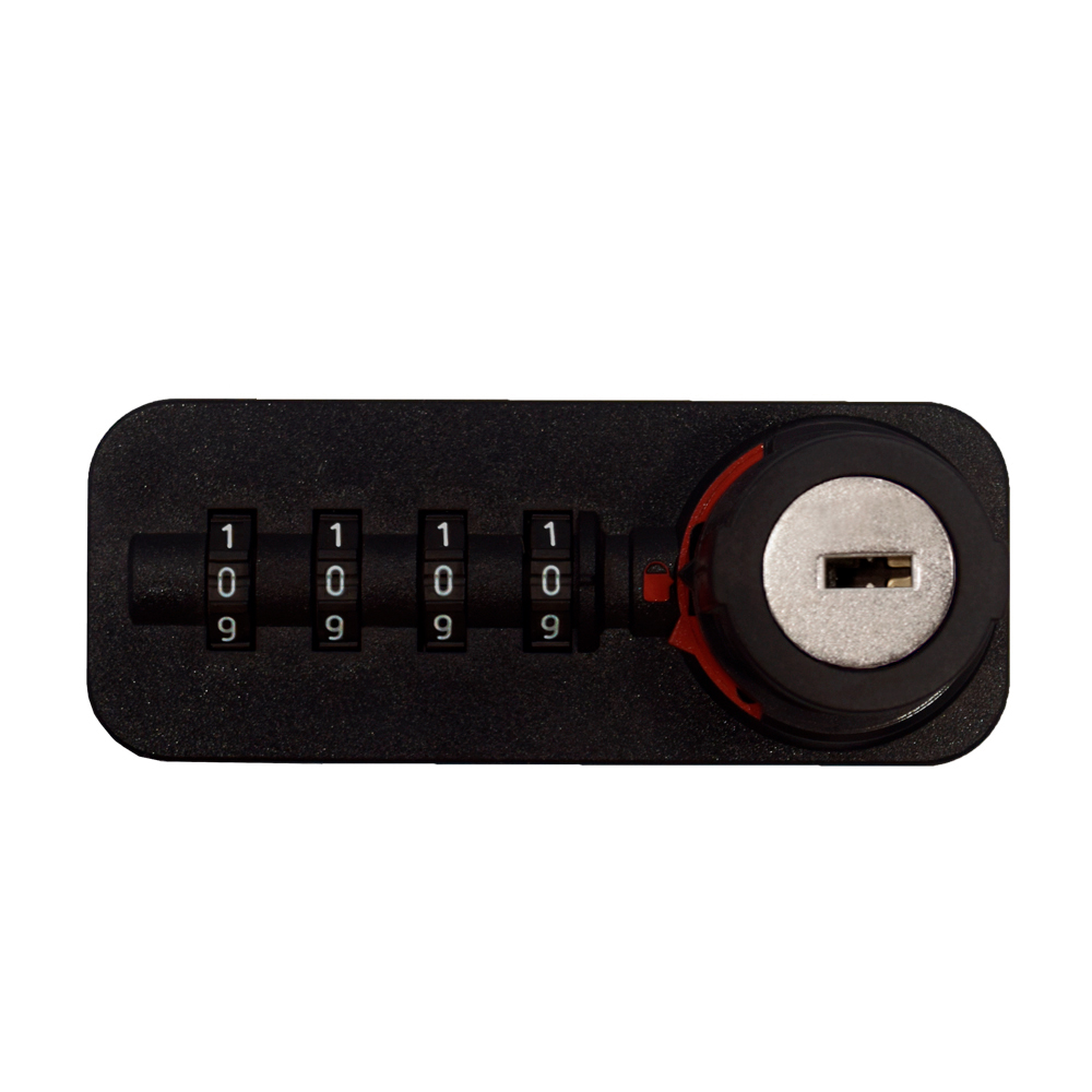 Cerradura DIAL LOCK 58 modo PÚBLICO, horizontal, Izquierdo para madera y metal, S/TAPA acabado NEGRO