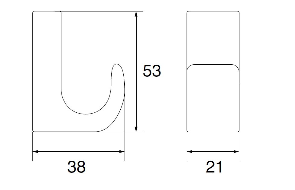 Gancho multipropósito JOHNNY de plástico, color negro