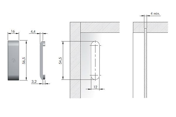 Colgador oculto LIBRA H2 para gabinetes altos