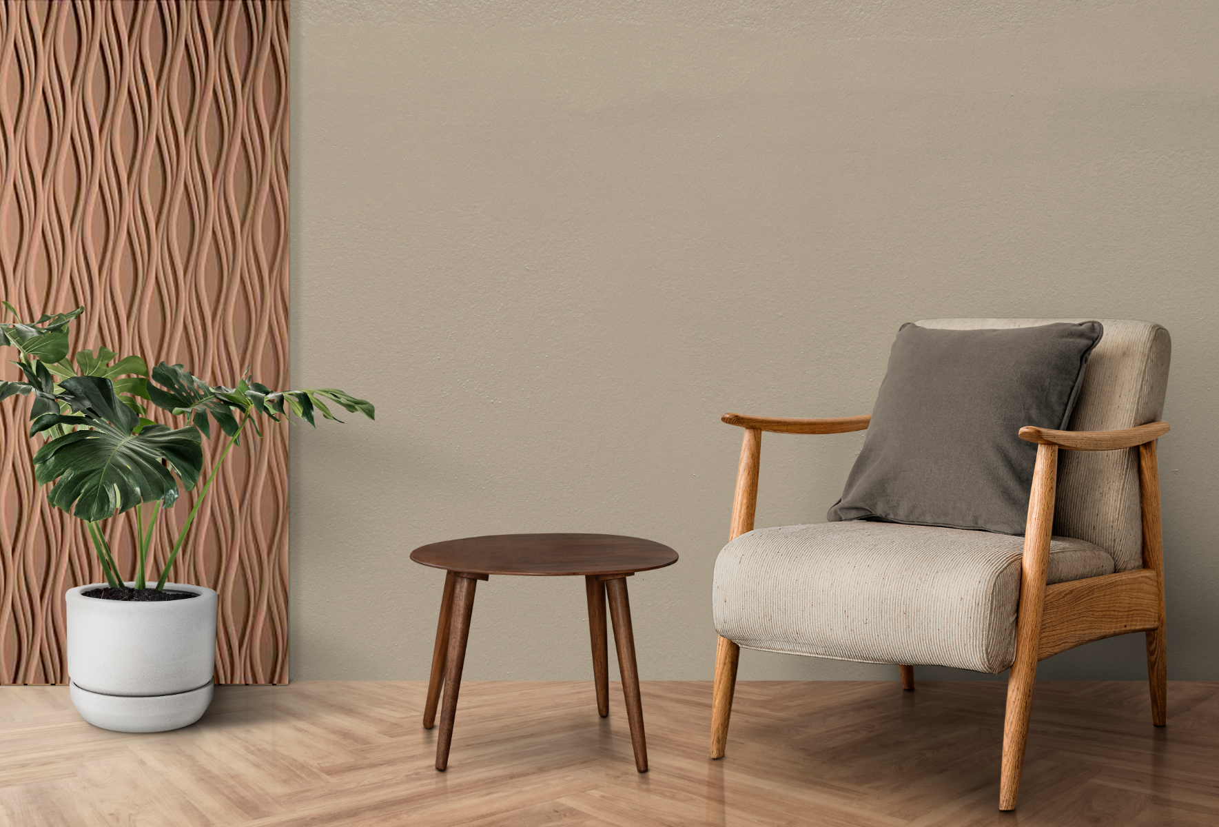 Panel tallado ELEGANT, medida 19 x 2440 x 1220 mm, acabado primer