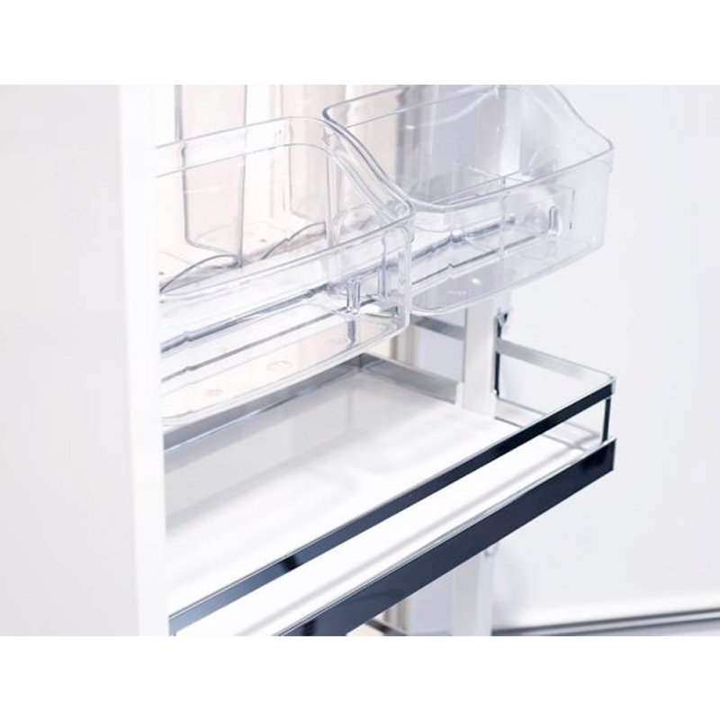 Kit 08 - Extraíble para cocina DISPENSA con 4 entrepaños STYLE, botes contenedores para mueble de 400 mm de ancho