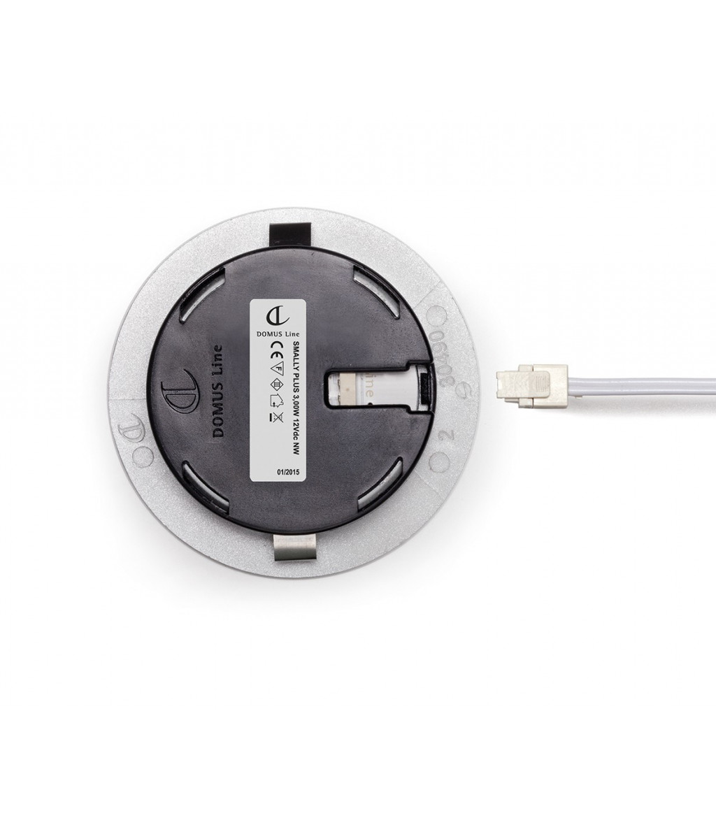 Lámpara Smally XS para embutir, 3w/24V, Luz Cálida, acabado aluminio, M24