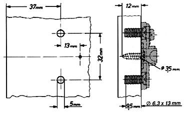 Placa de montaje para bisagra CLIP