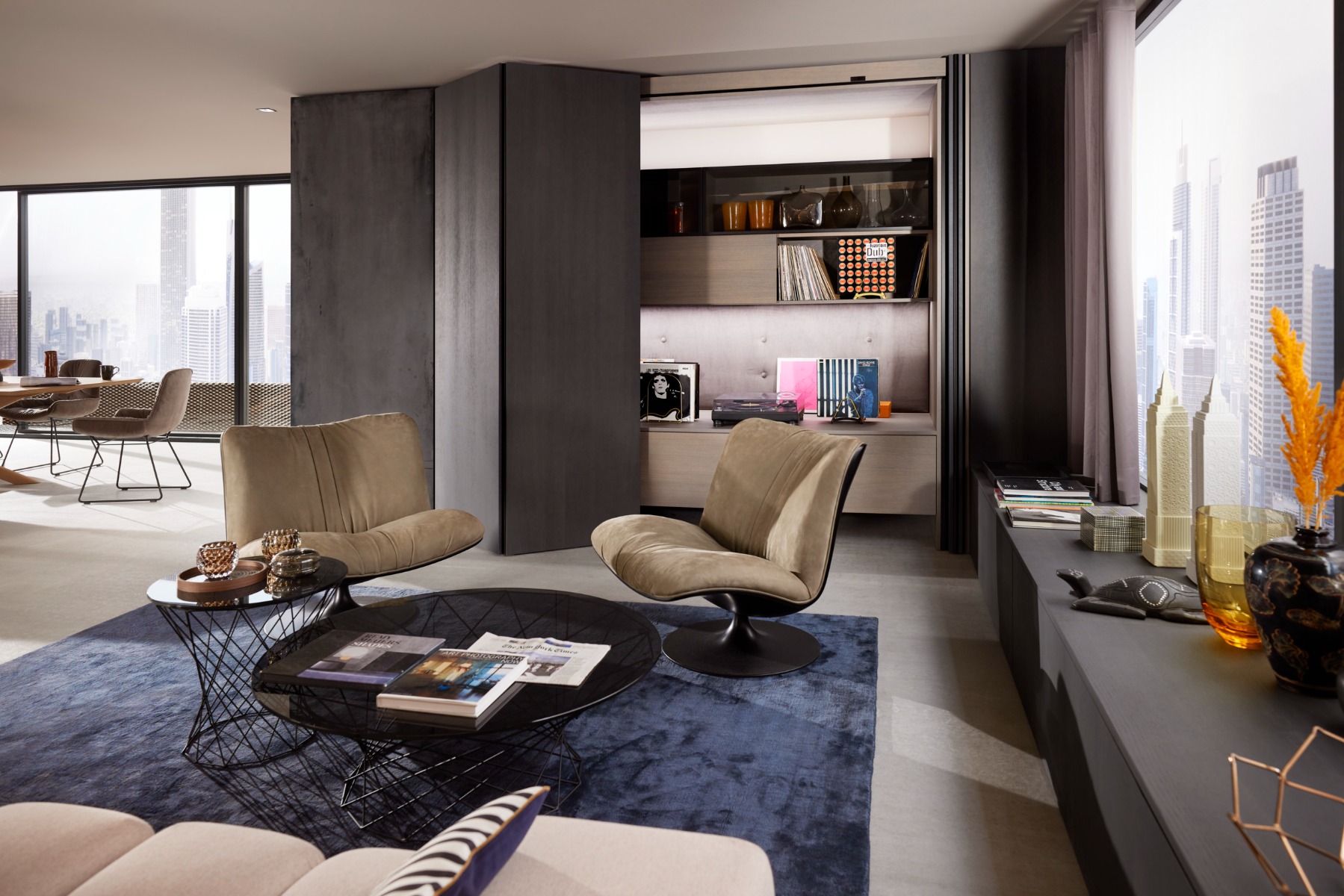 Set de montaje para dos puertas dobles combinadas