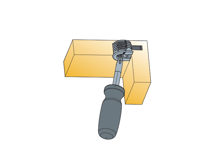 Sistema de unión CAMFIX sencillo para muebles