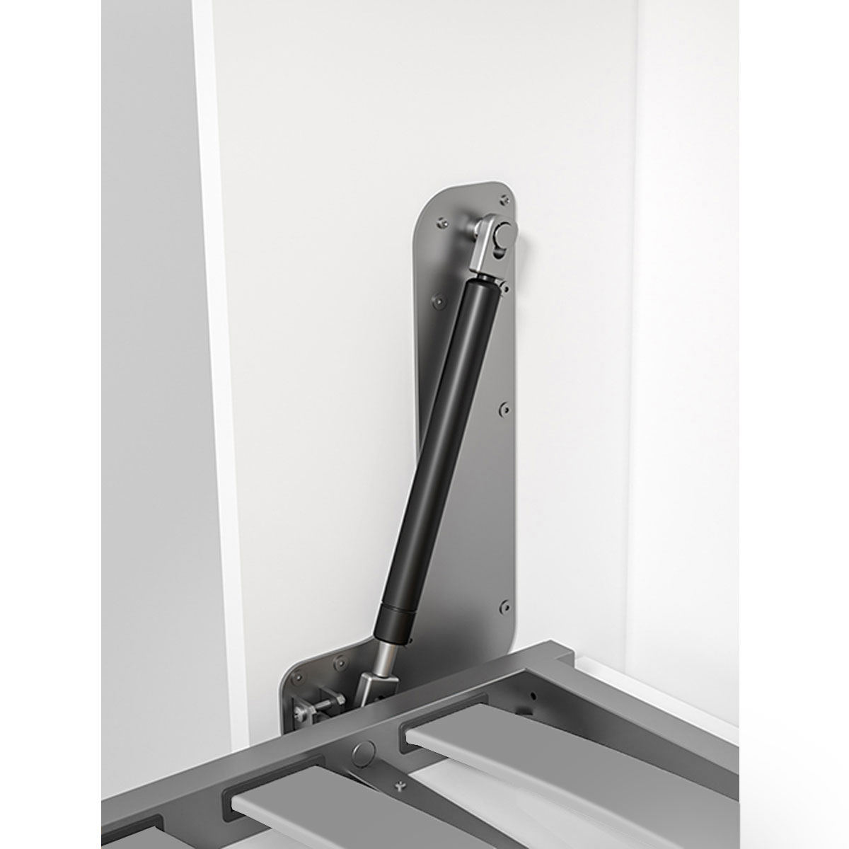 Herraje EASY para cama abatible Individual con mecanismo, color antracita