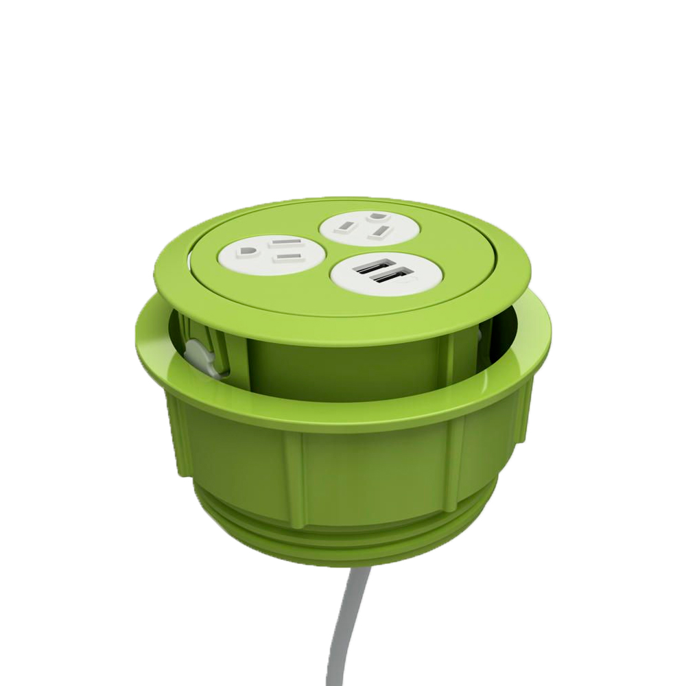 Multicontacto ECLIPSE con 2 puertos eléctricos y 1 USB de carga dúplex