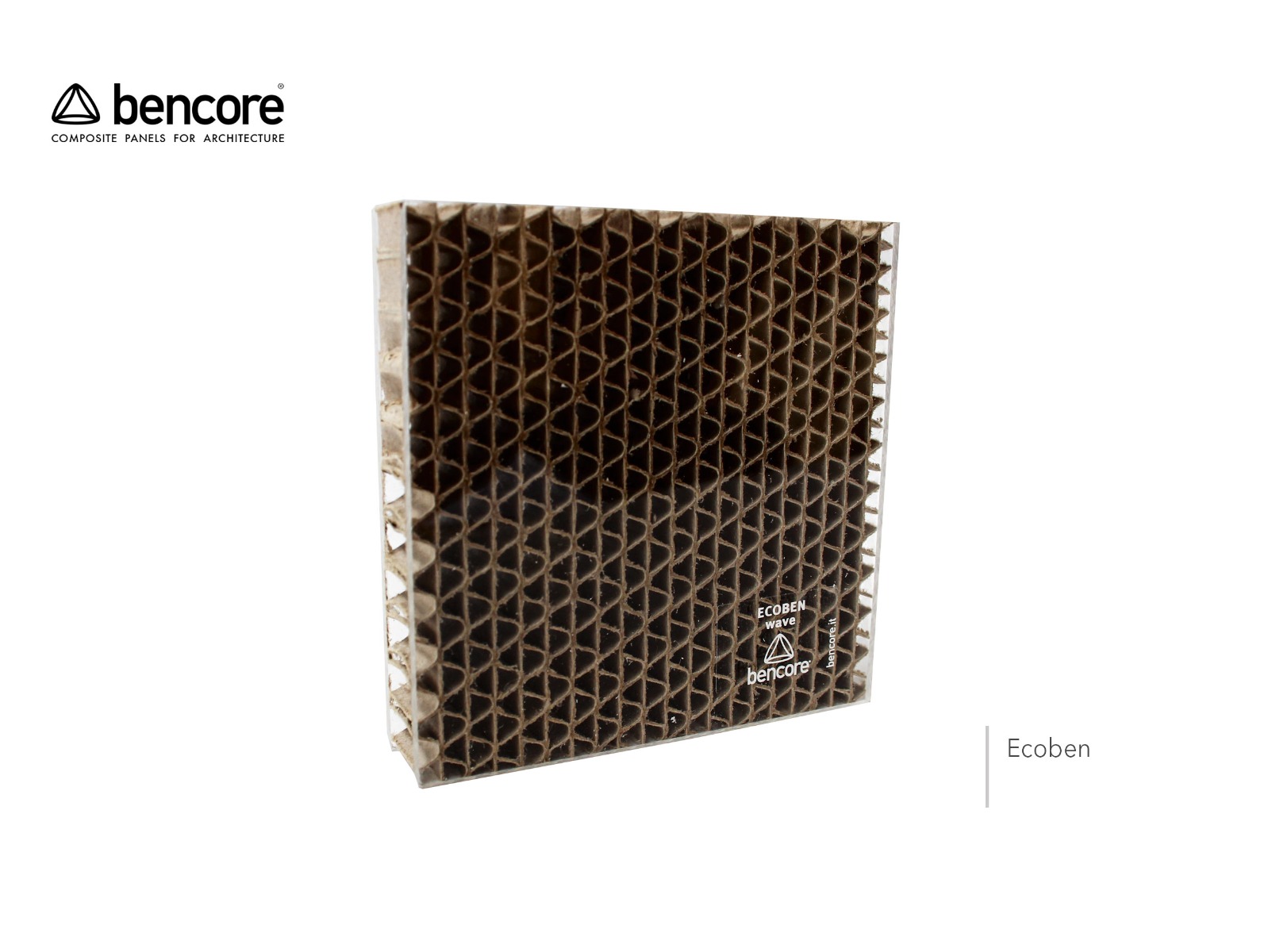 Muestra de BENCORE tamaño 100 x 100 mm