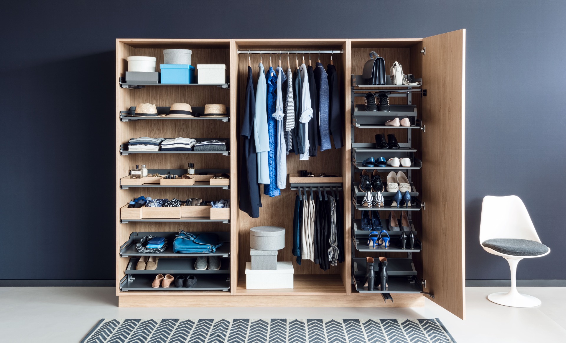 Entrepaño extraíble EXTENDO, línea LIBELL, color antracita