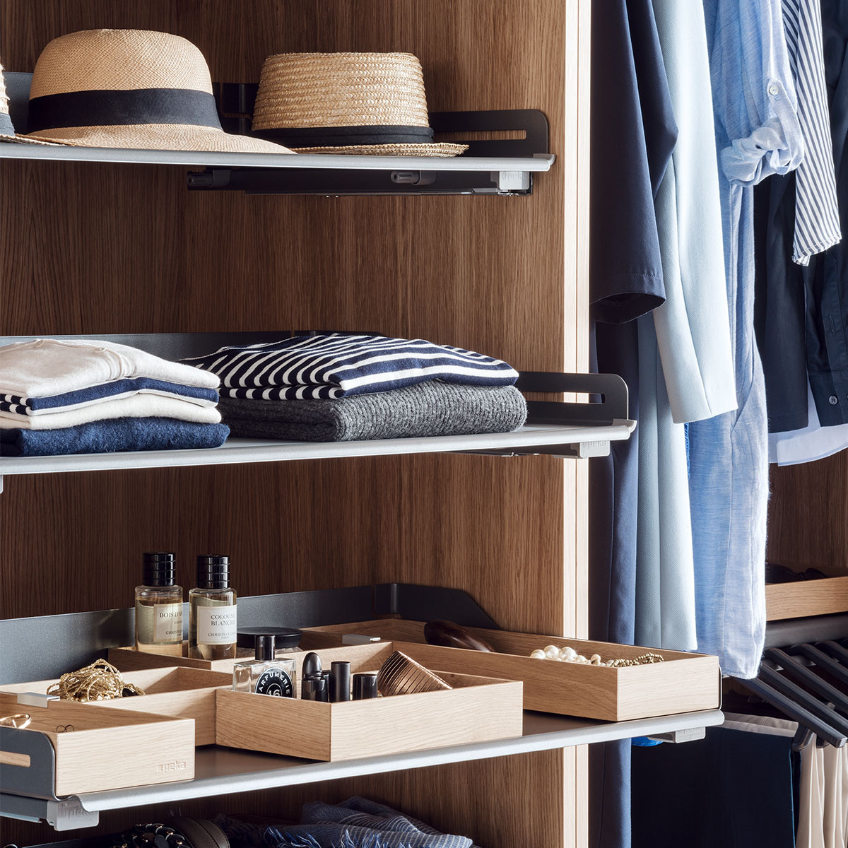 Entrepaño extraíble EXTENDO, línea LIBELL, color antracita