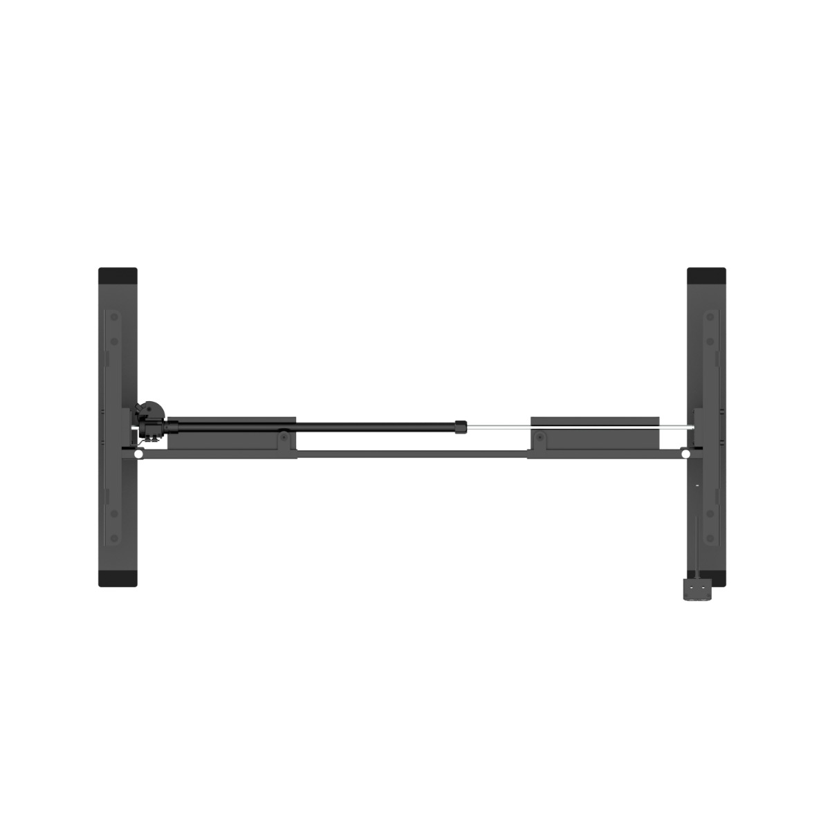 Escritorio elevable SOUL, sin cubierta, color negro