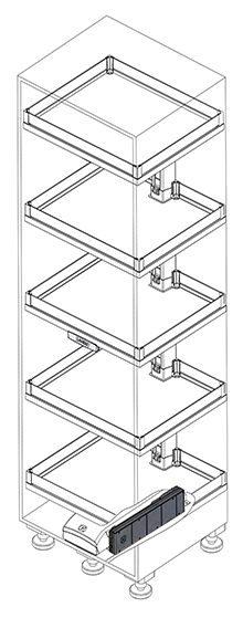 Sistema E-TOUCH para apertura de Convoy Lavido, color gris