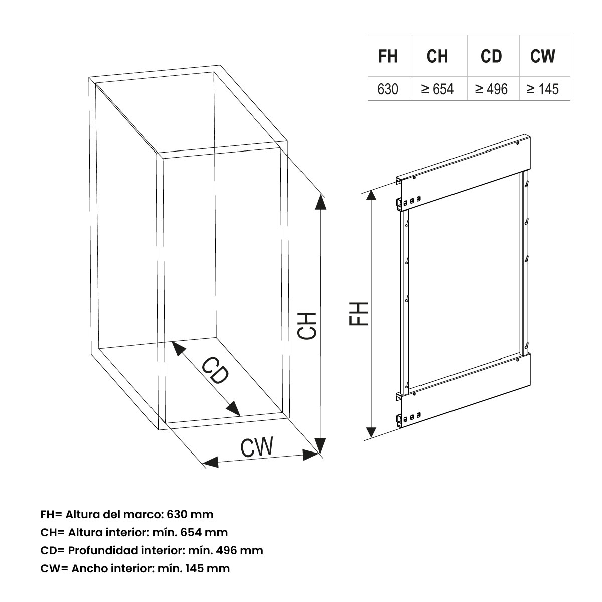 Extraíble de cocina para gabinete inferior COMFORT II