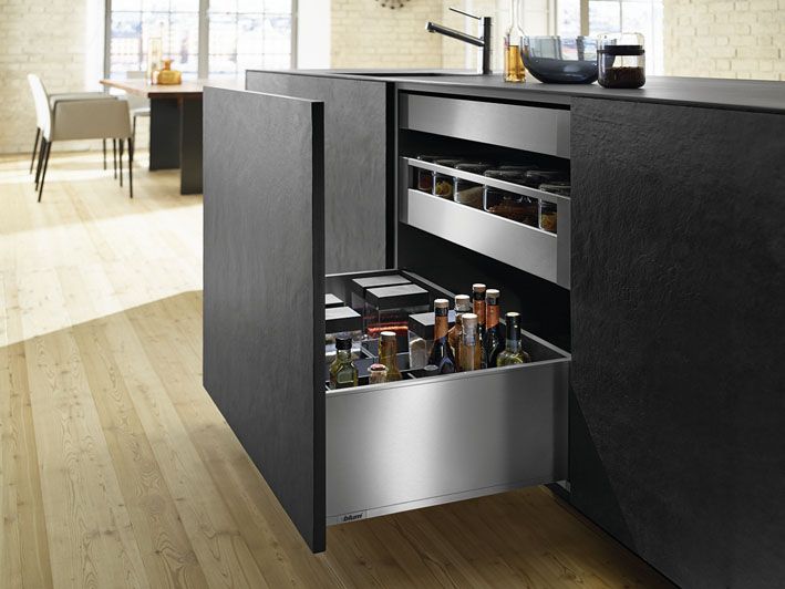 LEGRABOX pure Inox altura F, color inox