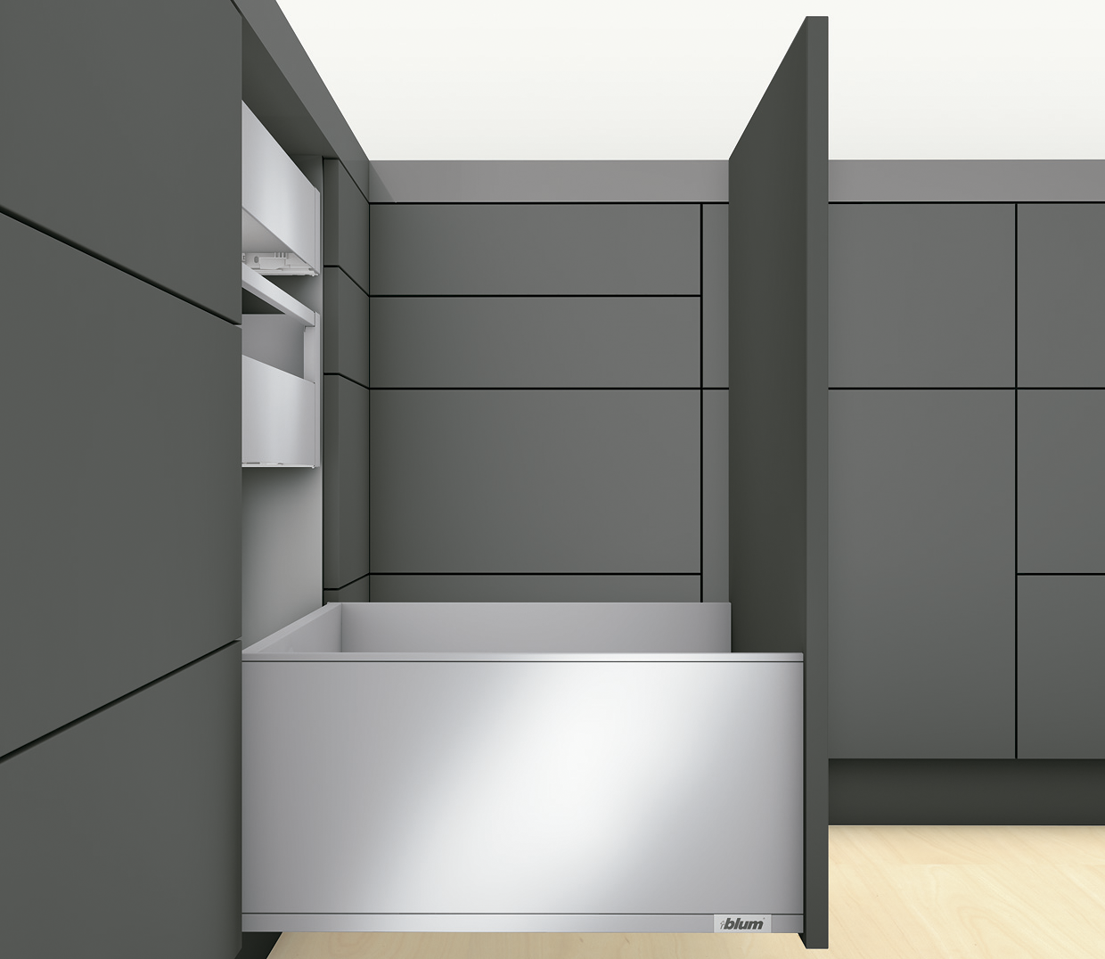 LEGRABOX pure Inox altura F, color inox