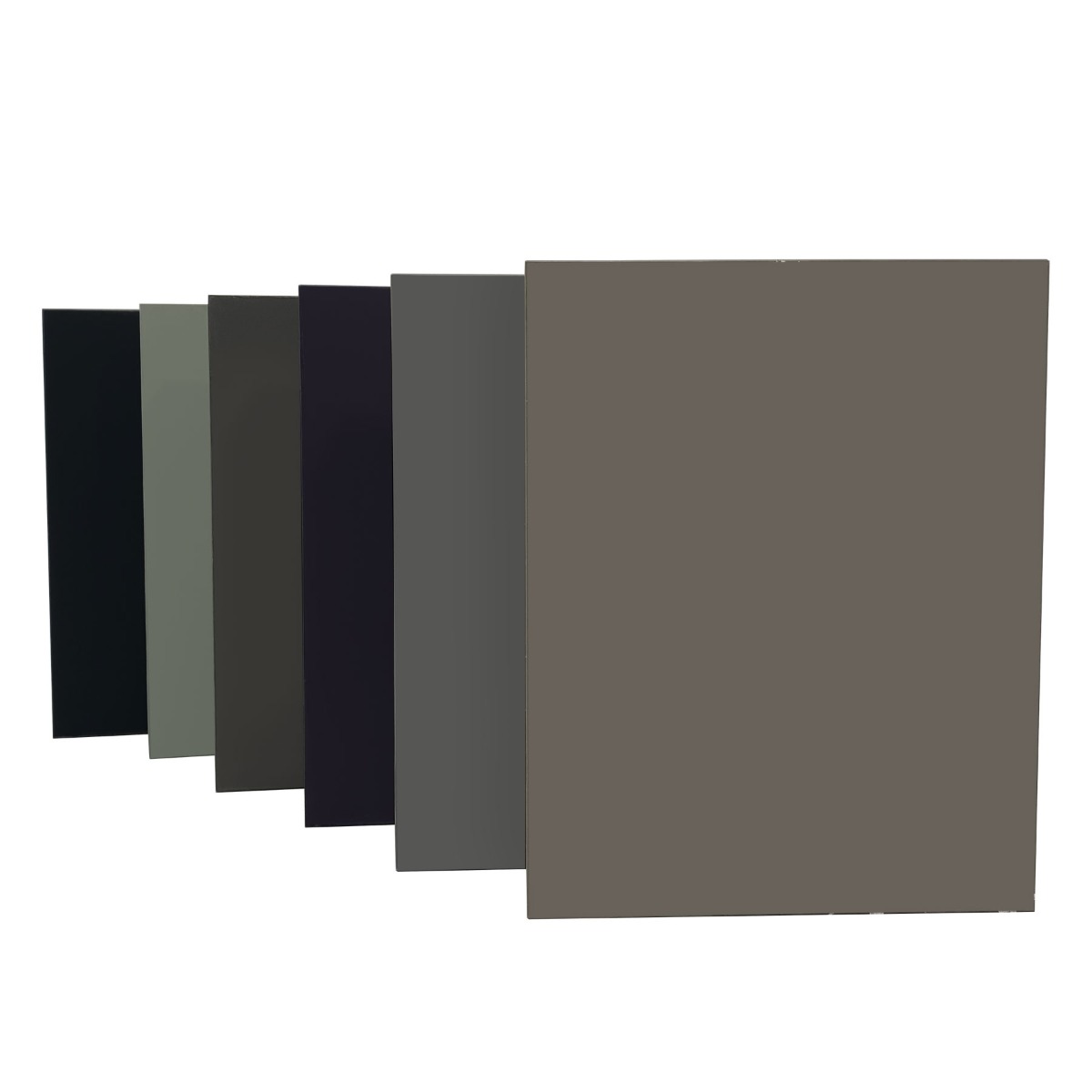 Muestras de MDF laminado con FENIX y trascara de HPL de 220 x 280 mm