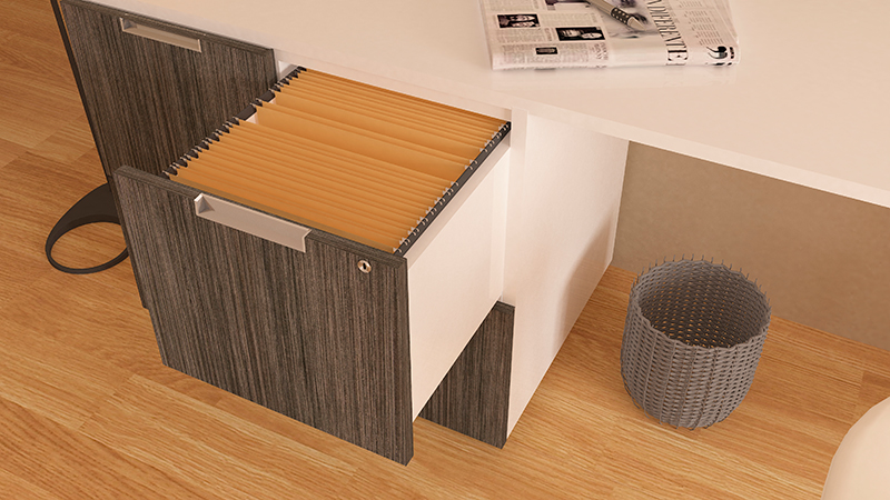 Sistema de organización File Frame para cajonera de oficina