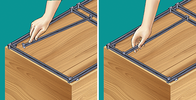 Sistema de organización File Frame para cajonera de oficina