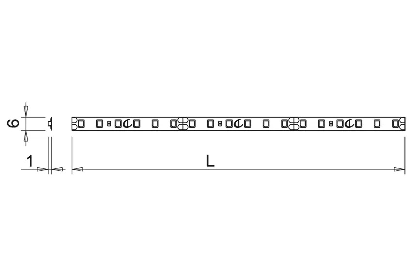Tira FLEXYLED HE6, Luz cálida, doble cableado | M24