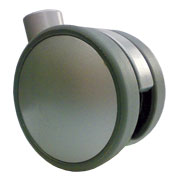 Llanta doble RIGEL, medida Ø75 mm, con tapas grises, sin freno