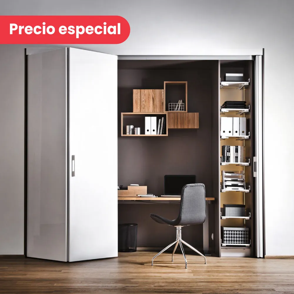 Sistema corredizo plegable FOLDING CONCEPTA 25 para 2 puertas de madera 
