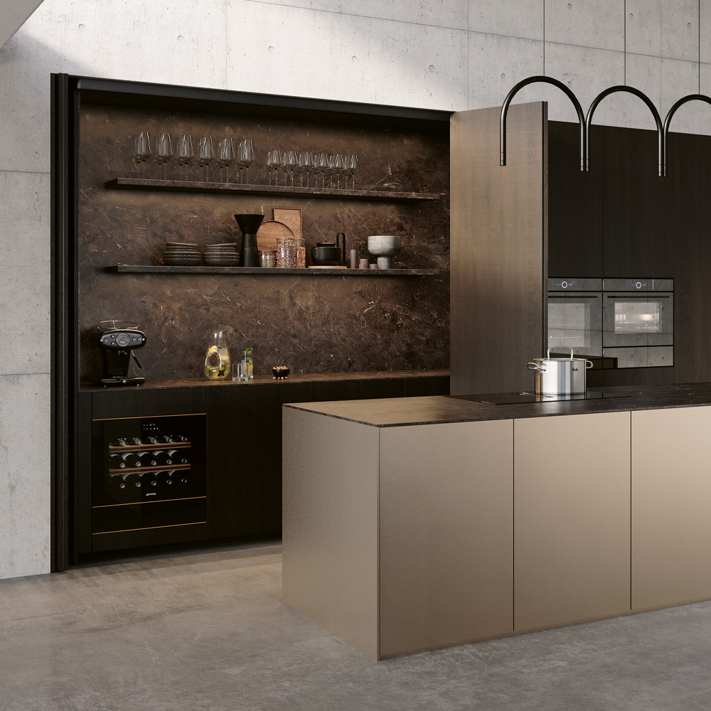 Sistema corredizo plegable FOLDING CONCEPTA 3 PUSH capacidad de carga 25kg, para 4 puertas de madera