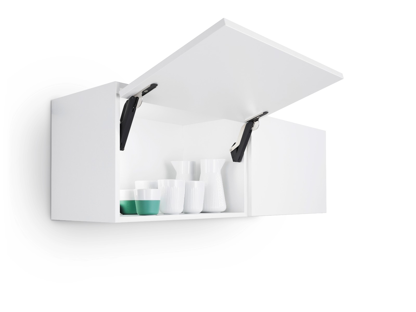 Brazos FREEspace cierre suave para apertura de puertas de alacena