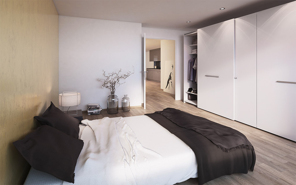 Sistema corredizo coplanar FRONTINO 40 para 2 puertas de madera