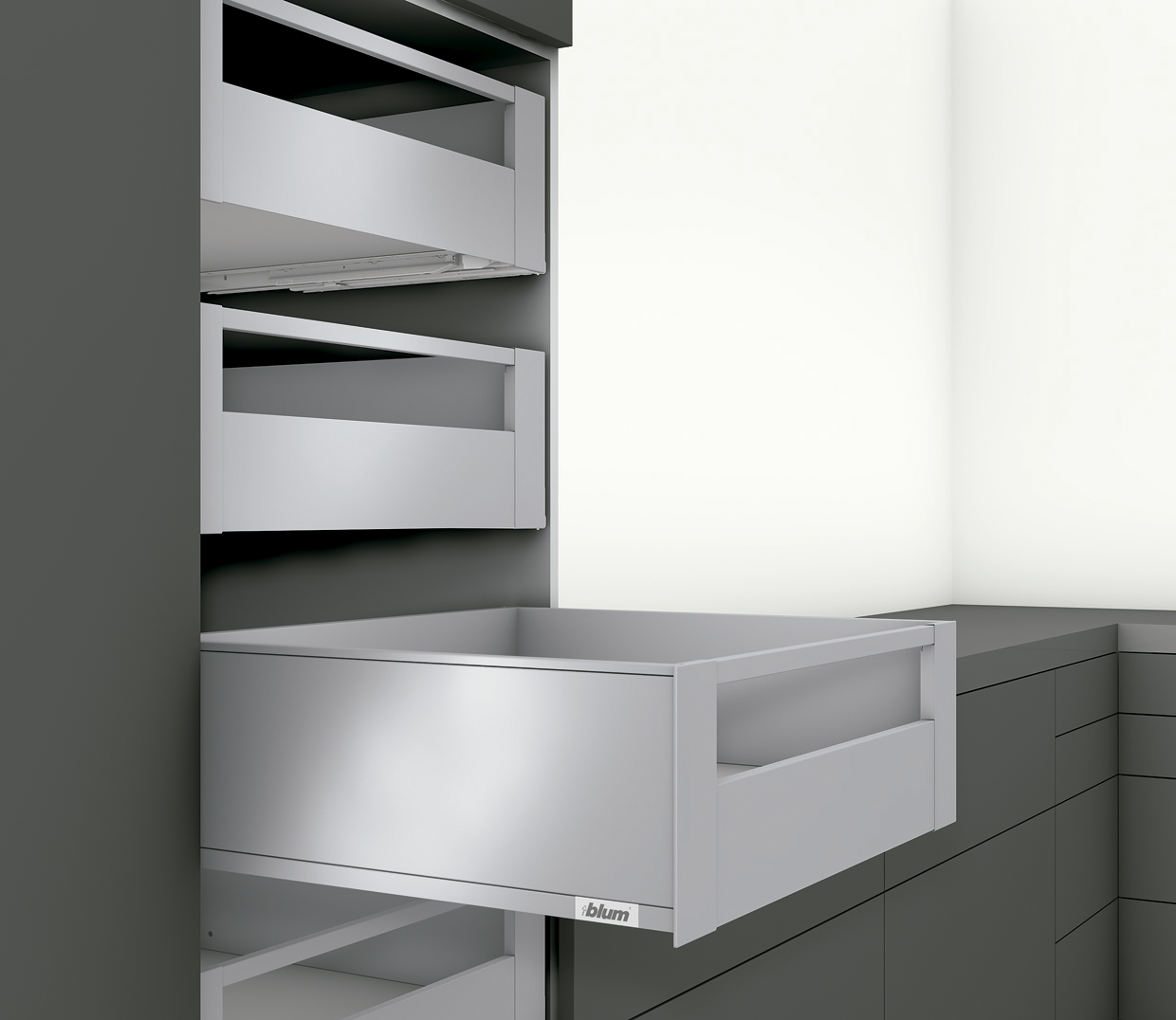 Cajón interno LEGRABOX pure Inox altura 
