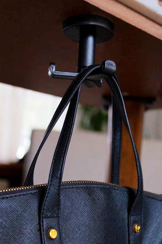 Gancho triple UMBRELLA multipropósito de plástico, color negro