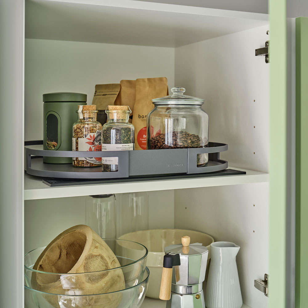 Giratorio TurnMotion III para mueble de 600mm, color antracita