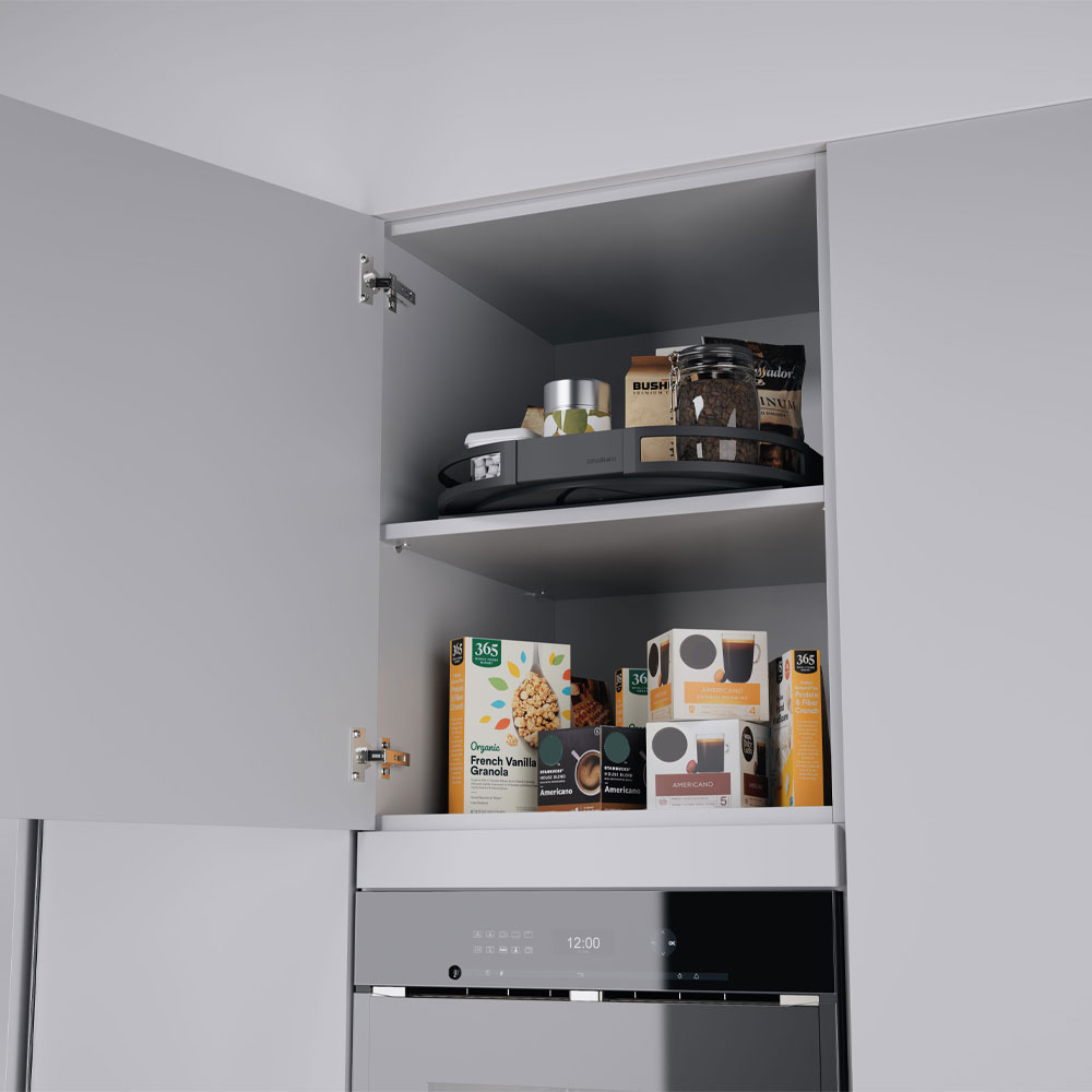 Giratorio TurnMotion III para mueble de 600mm, color antracita