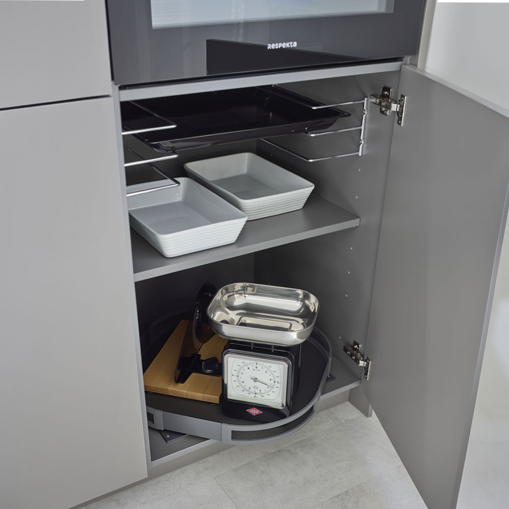 Giratorio TurnMotion III para mueble de 600mm, color antracita