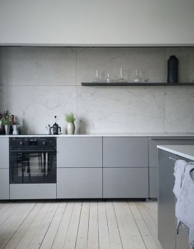 Tablero de MDF con laminado FENIX, Grigio Efeso y trascara HPL Folkstone, formato 1.22 x 2.44 m