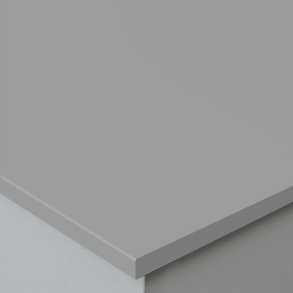 Tablero de MDF con laminado FENIX, Grigio Efeso y trascara HPL Folkstone, formato 1.22 x 2.44 m