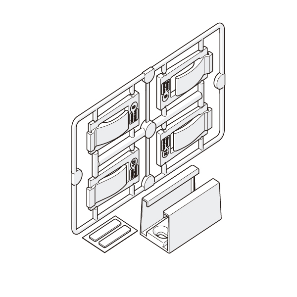Guías Puntuales para Hawa Junior 80/GP, acabado cromo mate.