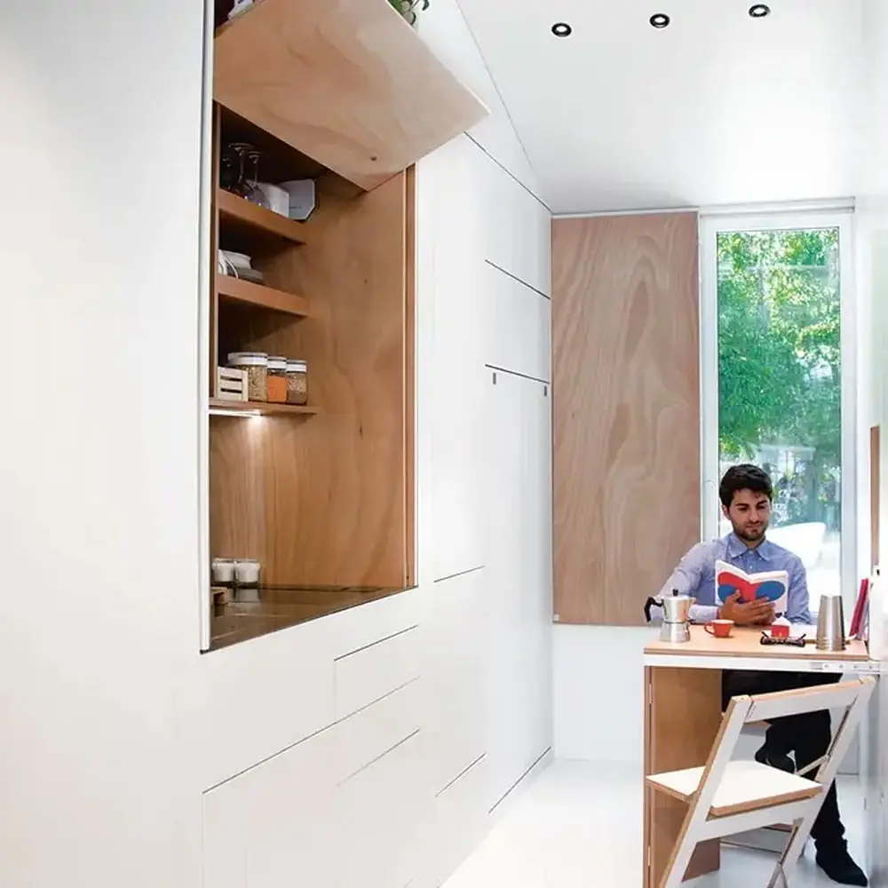 Kit Sistema corredizo plegable FOLDING CONCEPTA 25, altura 1250 mm, para 2 puertas de madera, lado derecho