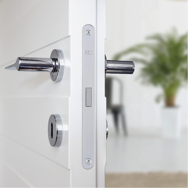 Cerradura Magnética para puerta de recámara, modelo POLARIS 2XT, acabado bronce