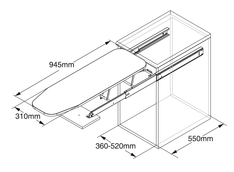 Burro de planchar extraíble Burro DONKEY