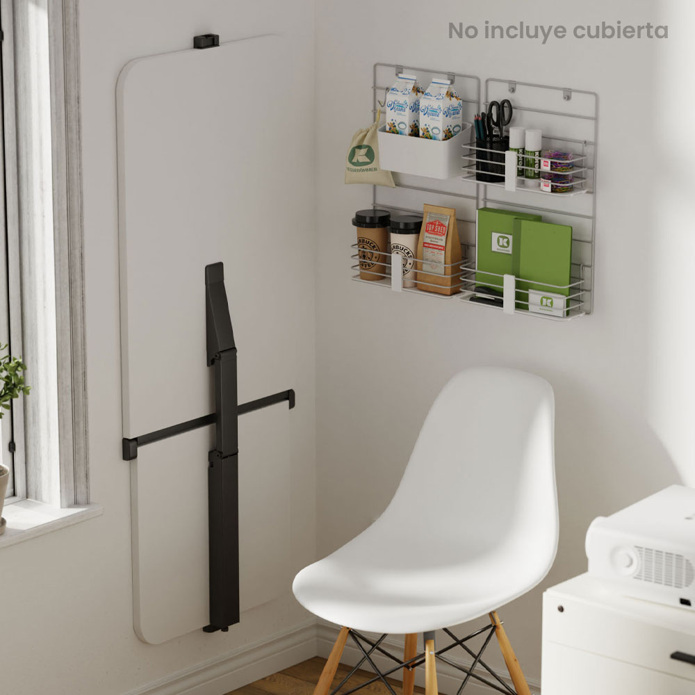 Herraje para mesa plegable TopSwing para anchos de 600 a 800 mm, color negro